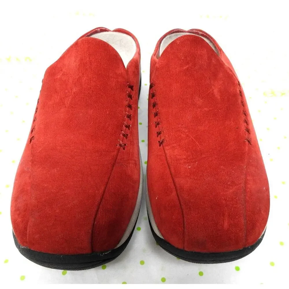 Merrell women's size 6.5 red ember suede slip on sneakers shoes comfort